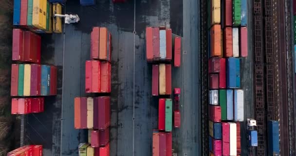 Container Luchtfoto — Stockvideo