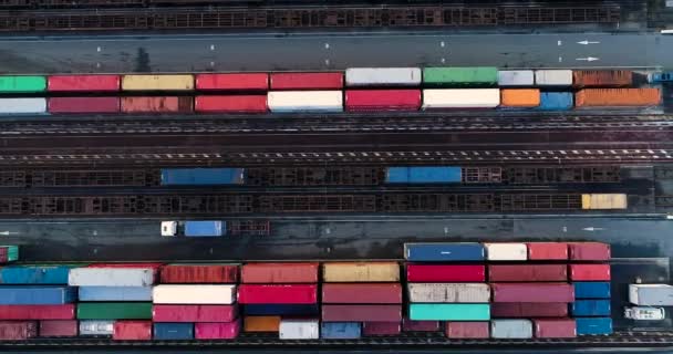 Container Aerial View — Stock Video