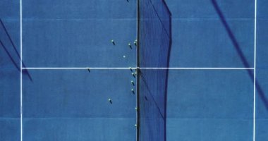 Tenis oyuncu havadan görünümü