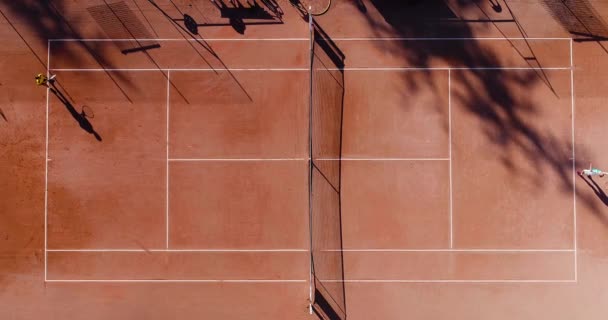 粘土のテニス選手 — ストック動画