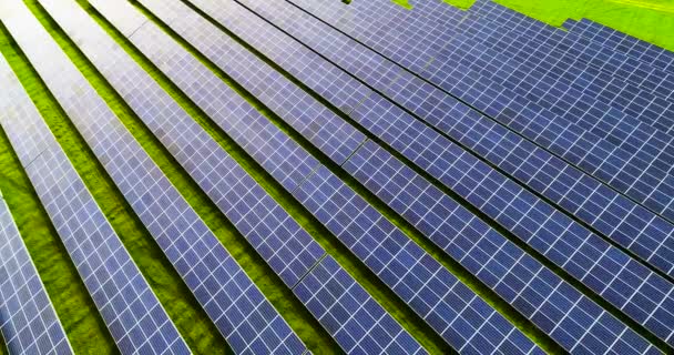 Zonnepanelen Vanuit Lucht Bekeken — Stockvideo