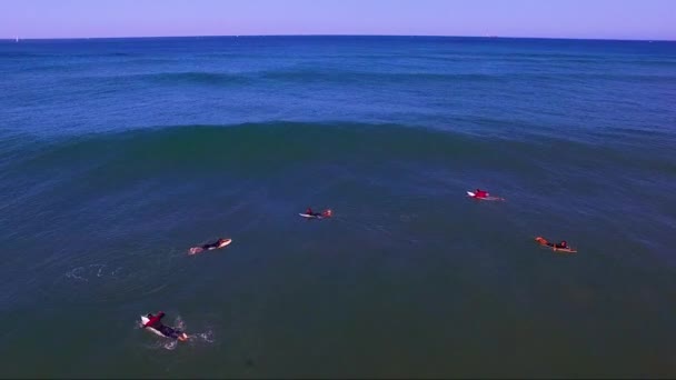 Surfing Atlantic Ocean France — Stock Video