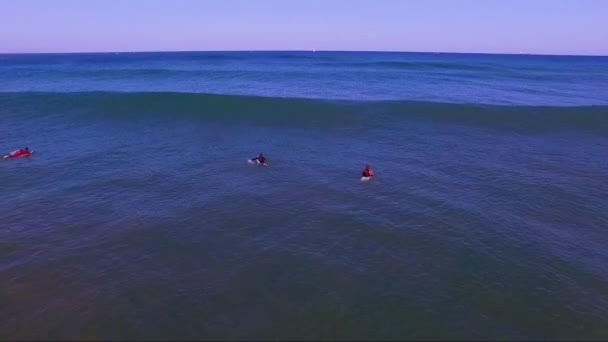 Surfen Atlantischen Ozean Frankreich — Stockvideo