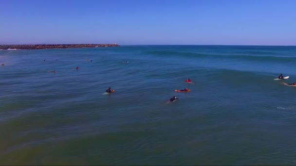 Surfar Oceano Atlântico França — Vídeo de Stock