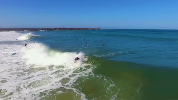 Surfear Océano Atlántico Francia — Vídeos de Stock