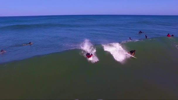 Surfear Océano Atlántico Francia — Vídeos de Stock