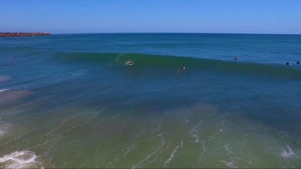 Surfing Atlantic Ocean France — Stock Video