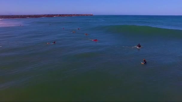 Surfear Océano Atlántico Francia — Vídeo de stock