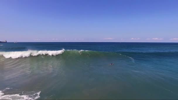 Surfear Océano Atlántico Francia — Vídeo de stock