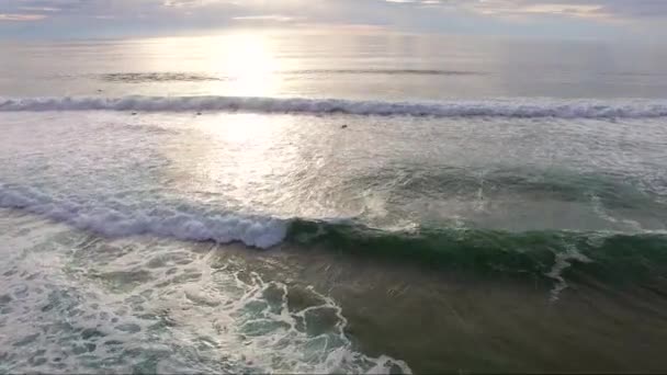 Surfear Océano Atlántico Francia — Vídeo de stock