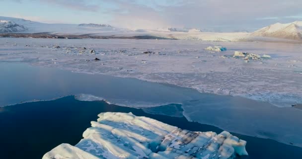 Gletscher Und Eisberglandschaft — Stockvideo