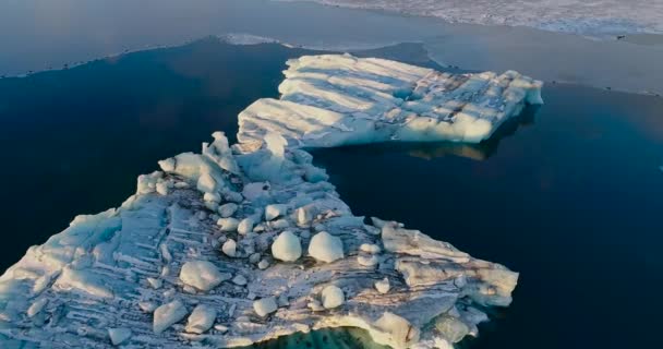 氷河と氷山の風景 — ストック動画