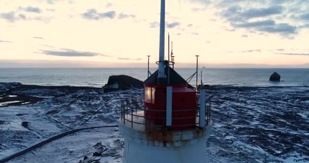 Leuchtturm Aus Der Luft — Stockvideo