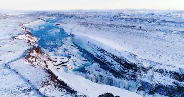 cascade en vue aérienne, Islande