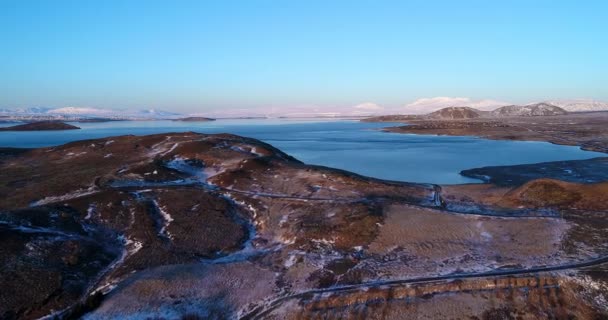 Краєвид Озера Пташиного Польоту Ісландія — стокове відео