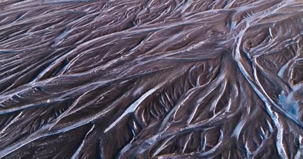 Paisaje Fluvial Iceland Vista Aérea — Vídeos de Stock