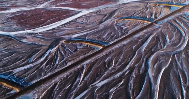 Paisagem Fluvial Islândia Vista Aérea — Vídeo de Stock