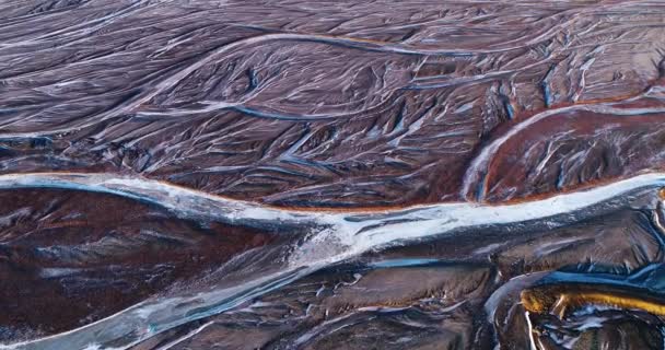 Paisaje Fluvial Iceland Vista Aérea — Vídeos de Stock