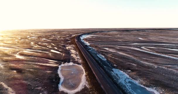 Paisaje Fluvial Iceland Vista Aérea — Vídeo de stock