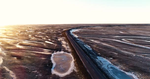 Річковий Пейзаж Ісландії Вид Повітря — стокове відео