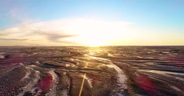 Landscape Aerial View Iceland — Stock Video