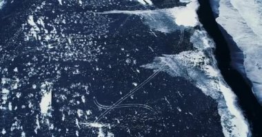 manzara bir plaj havadan görünümü, İzlanda