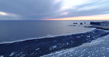 gün batımı deniz manzara havadan görünümü