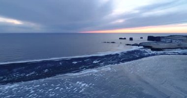 gün batımı deniz manzara havadan görünümü