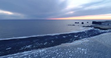 gün batımı deniz manzara havadan görünümü