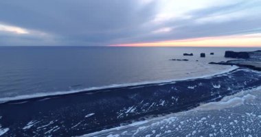 gün batımı deniz manzara havadan görünümü