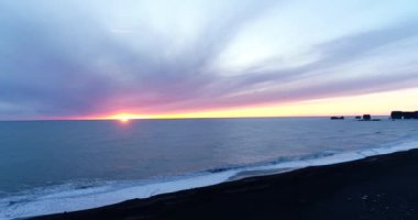 gün batımı deniz manzara havadan görünümü