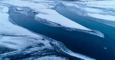 donmuş nehir hava görünümünde, İzlanda