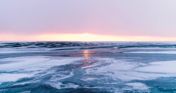 Rivière Gelée Vue Aérienne Iceland — Video