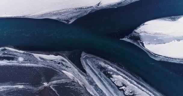 Rio Congelado Vista Aérea Iceland — Vídeo de Stock