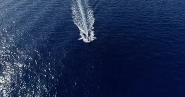 Barco Mar Dejando Velorio — Vídeos de Stock