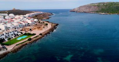 Menorca Adası, Akdeniz, İspanya 'nın hava görüntüleri