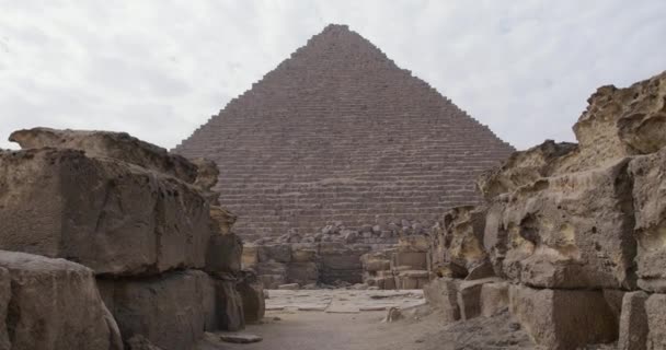Pirámides Egipcias Con Lapso Tiempo Primer Plano — Vídeos de Stock