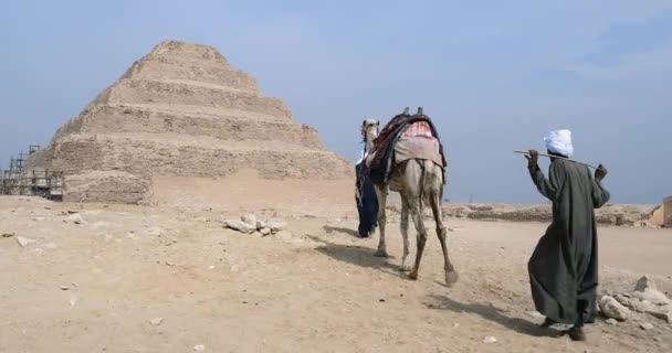 Πυραμίδες Της Αιγύπτου Την Πάροδο Του Χρόνου Και Close — Αρχείο Βίντεο