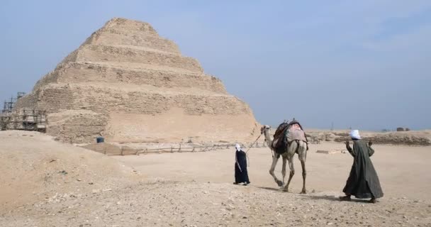 Pyramides Égyptiennes Avec Laps Temps Gros Plan — Video