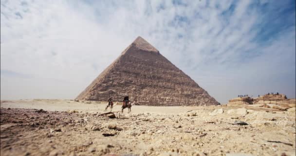 Pyramides Égyptiennes Avec Laps Temps Gros Plan — Video