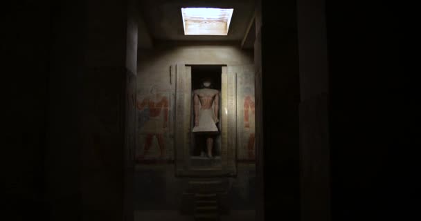 Hrobka Saqqara Obrovské Starobylé Pohřebiště Egyptě — Stock video