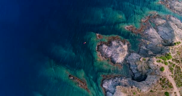 Luchtfoto Van Spaanse Kust — Stockvideo