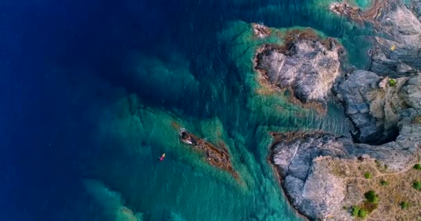 Aerial View Spanish Coast — Stock Video