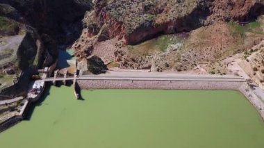 Fas 'taki Barrage üzerinde hava görüntüsü 