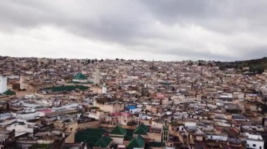 Hava görünümünde Fas fez Medina