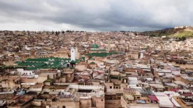 Hava görünümünde Fas fez Medina