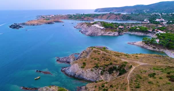 Aerial View Spanish Coast — Stock Video