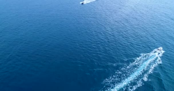 Barco Mar Dejando Velorio — Vídeos de Stock