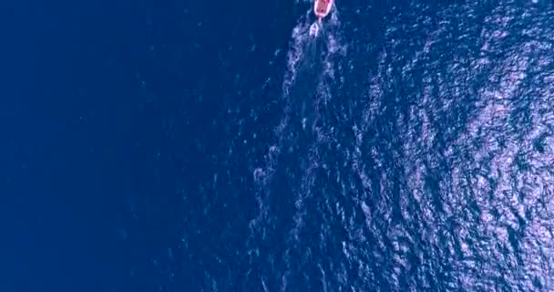 Barco Mar Dejando Velorio — Vídeos de Stock