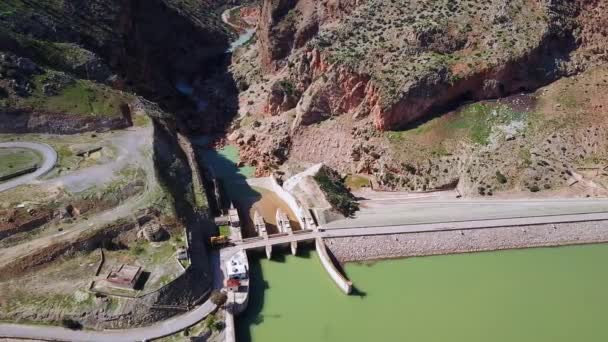 Vue Aérienne Sur Barrage Maroc — Video